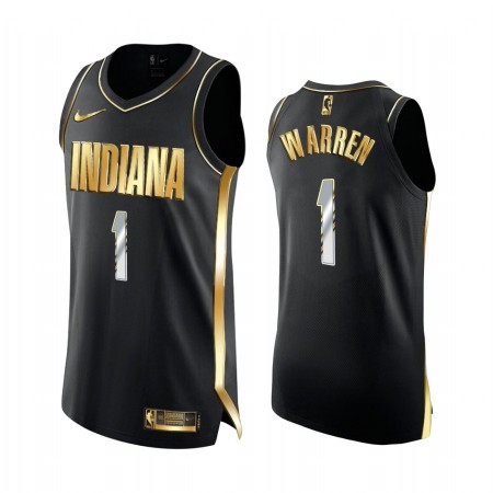 Maillot Basket Indiana Pacers T.J. Warren 1 2020-21 Noir Golden Edition Swingman - Homme